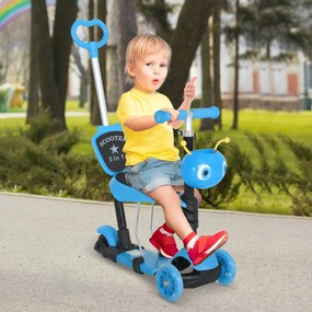Hulajnoga dziecięca kickboard skuter miejski z regulacją wysokości aluminium niebieski | Aosom.pl