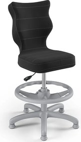 Obrotowe krzesło dziecięce z podnóżkiem Petit Grey rozmiar 3 (119-142 cm)
