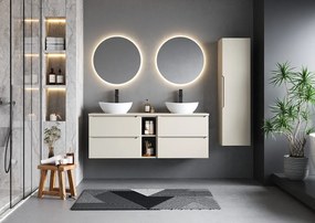 Kaszmirowy Zestaw do Łazienki 140cm Szafka Regał Blat Etna