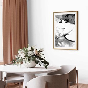 Plakat Zakochana elegancja 60x90 cm z ramą złotą z marginesem ARTGEIST B
