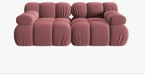 Sofa 2-osobowa modułowa Bellis róż velwet od Micadoni