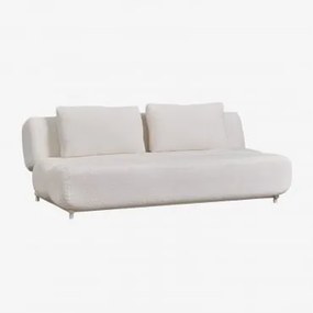 Sofa Rozkładana 3-osobowa Z Tkaniny Bouclé Miami Bukla Biała - Sklum