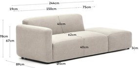 Beżowa sofa 244 cm Neom – Kave Home