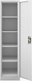 Szafa na akta kartotekowa na klucz szara ALEX D600 450 x 1850 x 600 mm