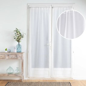 Białe firanki z mikrosatyny zestaw 2 szt. 70x200 cm Voiline – douceur d'intérieur