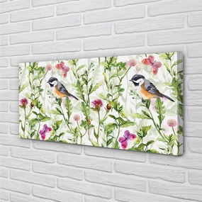 Duży obraz na płótnie Malarski Ptak w Trawie