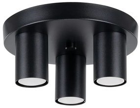 Czarny sufitowy plafon trzypunktowy - M092 A7-L01