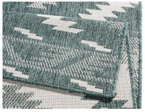 Zielono-kremowy chodnik odpowiedni na zewnątrz NORTHRUGS Malibu, 250x80 cm