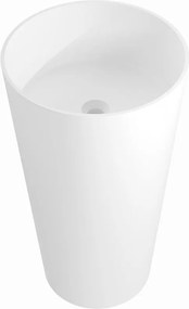 Mexen Onyx-01 umywalka wolnostojąca z konglomeratu 45 x 45 cm, biała mat - 26524500