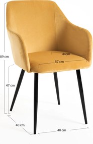 Pack 4 Sillas Puan Terciopelo