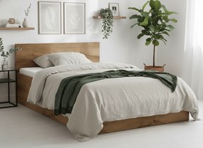 Łóżko SOFIA 140 x 200 cm, dąb artisan Stelaż: Bez stelaża, Materac: Materac Coco Maxi 20 cm