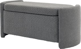 HOMCOM Ławka z Przestrzenią do Przechowywania Ławka Przedpokojowa na Buty, Wyściełana, 105 cm x 44 cm x 45,5 cm. Szara