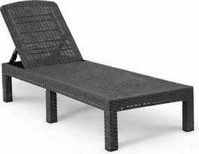 Leżak ogrodowy basenowy Aquaris SL-01 składany, kolor szary