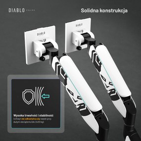 Podwójny uchwyt na monitory 49 cali, biało-czarny X-Arm Dual RGB