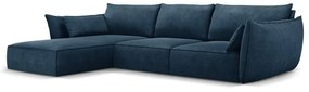 Ciemnoniebieski narożnik (lewostronny) Vanda – Mazzini Sofas