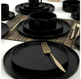 Zestaw obiadowy 20 szt. czarny/kamionka
