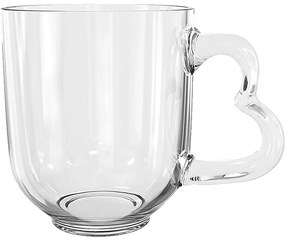 Altom Zestaw szklanych kubków Heart, 310 ml , 6 szt.