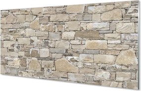 Szkło do Kuchni na Ścianę Solidny Mur z Kamienia