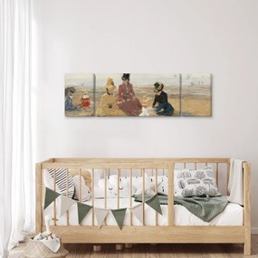 Obraz - Eugène Boudin, On the Beach, Trouville, reprodukcje (170x50 cm)