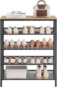 Szafka na buty TAYLOR ARTISAN z czarną konstrukcją, 4 półki