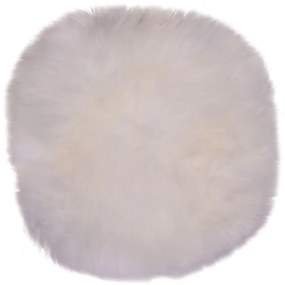 Biała skóra owcza House Nordic Circle, ⌀ 35 cm