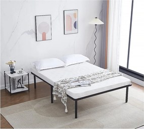 Podstawa łóżka z listew + nóżki pod materac - 140 x 190 cm - 26 listew