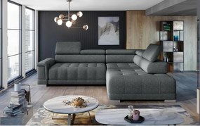 Narożnik CAMPO L z elektryczną regulacją siedziska Prawostronny w tkaninie MEMPHIS 06 WERSAL