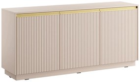 Komoda 3-drzwiowa z MDF - Beżowy i złoty - POSINIA marki Pascal Morabito