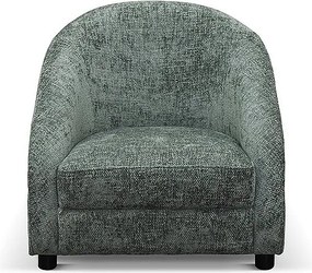 Niski fotel w zielonej tkaninie - GRENOBLE