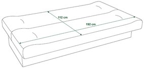 Jasnobrązowa rozkładana kanapa tapicerowana - Koflox
