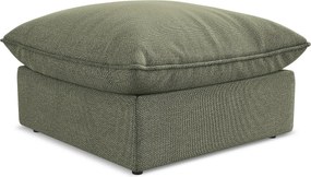 Pufa - z tkaniny bouclé - oliwkowy - MANAO