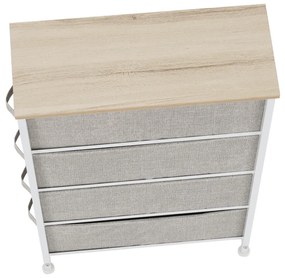 Komoda z szufladami z tkaniny OFELIA, biały