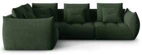 Ciemnozielony narożnik (lewostronny/w kształcie litery L) Bloom – Micadoni Home