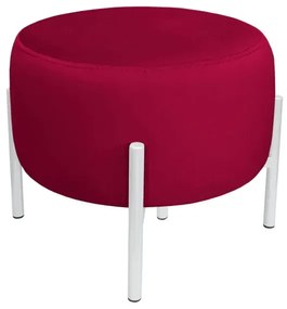 Pufa WILFRED MG VELVET bordowa/biała ATOS