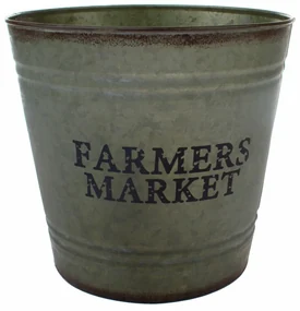Metalowa osłonka na doniczkę Farmers market, 25,5 x 24 cm