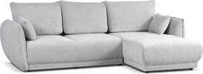 Narożnik prawy Loren z funkcją spania 255x165x91 cm – tkanina Raven 6 jasno szara