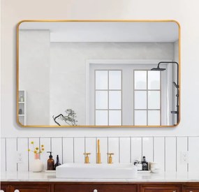 Lustro LOFT 40x60cm M-010 złote ścienne łazienkowe do salonu sypialni loftowe Industrialne minimalistyczne