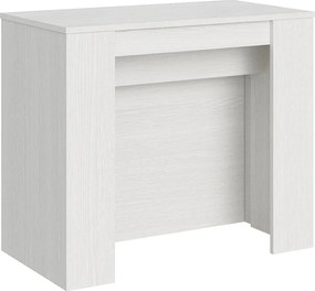 Konsola rozkładana 90x48/296 cm Venus Frassino biała wewnętrzne przedłużenia