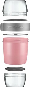 Westmark Trzyczęściowy pojemnik na żywność, 1150 ml, różowy, L