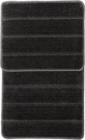 Antracytowe dywaniki łazienkowe zestaw 2 szt. 50x80 cm Yeni Cizgli – Foutastic