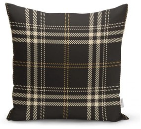 Czarno-beżowa dekoracyjna poszewka na poduszkę Minimalist Cushion Covers Flannel, 45x45 cm