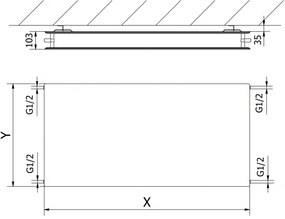 Mexen CHF20 Hygiene Flat grzejnik płytowy 500 x 500 mm, podłączenie boczne, 431 W, antracyt - W420HF-050-050-66