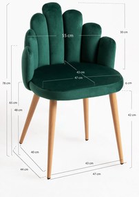 Rcznie aksamitne krzeso