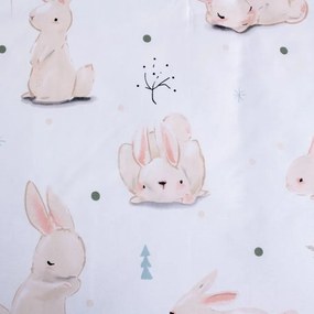 PrzytulneMieszkanie.pl PrzytulneMieszkanie.pl Bawełniana pościel do łóżeczka BUNNIES biała Rozmiar pościeli: 40 x 60 cm | 100 x 135 cm
