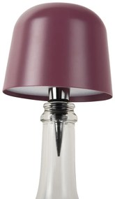 Wrzosowa lampa stołowa LED na butelkę z metalowym kloszem (wysokość 13 cm) Cone Hat LED – Leitmotiv