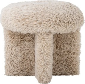 Beżowy puf z imitacji futra Frikka – Bloomingville