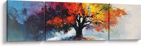 Obraz - Kolorowe drzewo (170x50 cm)