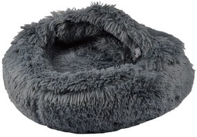 Ciemnoszara budka dla kota ø 55 cm – Love Story
