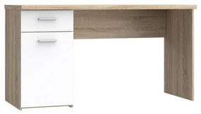 Biurko GINO białe/dąb sonoma