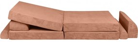 Slimcord sztruksowa sofa dziecięca, ceglana - meowbaby®